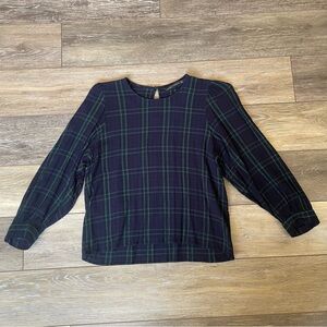 Zara Women Plaid Long Sleeve Top